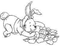 A coloring page of winnie the pooh